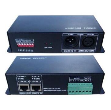 LEDDMX512解码器4通道 DMX512控制器RGBW控制解码器