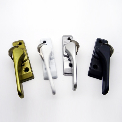 厂家月牙锁 铝合金窗户推拉门锁扣 不锈钢安全锁弹簧设计批发