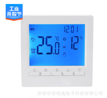 LCD液晶屏周编程智能温控器 壁挂炉温控器 燃气炉温控器电池供电