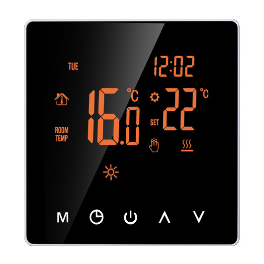 厂家直销LCD触摸屏周编程智能温控器 水地暖 壁挂炉 电地暖温控器
