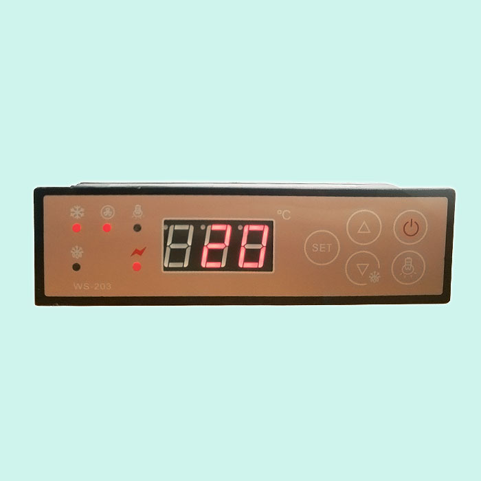 WS-203C土豪金面板温控仪冰箱电子温控器触摸展示柜控制器接线图