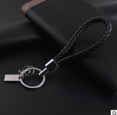 皮绳吊牌汽车钥匙扣 PU皮绳 编织 皮绳logo个性定制小礼品 赠品