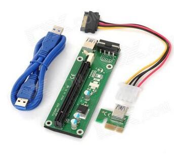 PCIE 1X转16X显卡延长线 加强供电防烧设计