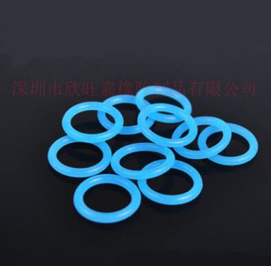 工厂批量生产夜光硅胶O型圈 蓝色光硅胶O形圈