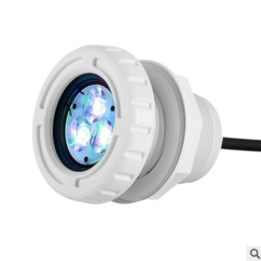 LED胶膜泳池灯具 ip68塑料水底灯 大功率水下灯 6W喷泉灯spa灯