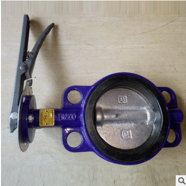 厂家直销 热卖批发 阀门 中线对夹手柄蝶阀