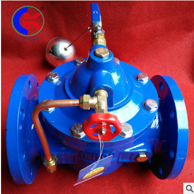 厂家直销冠龙阀门科技100X遥控浮球液压水位控制阀门上海江苏DN65