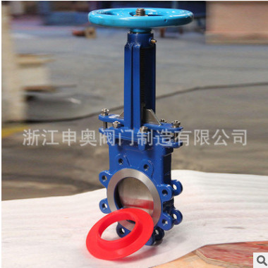 生产定做直销优质环保PZ43XHFY系列手动衬聚氨脂刀型闸阀