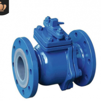 Q41F46-16C 铸钢衬四氟法兰球阀 耐腐耐酸碱铸钢法兰全衬氟球阀