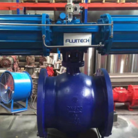 固定气动法兰球阀定制 硬密封直通法兰厂家 不锈钢高压偏心半球阀