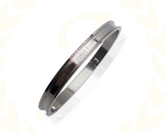 凹槽钛钢手镯半成品贴皮开口手镯DIY手饰配件可滴胶五金配件图1