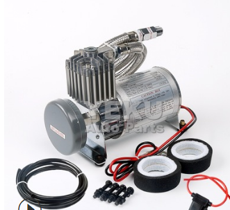 汽车改装喇叭气泵2两管银色喇叭不锈钢空压机/12V车载充气泵 热销