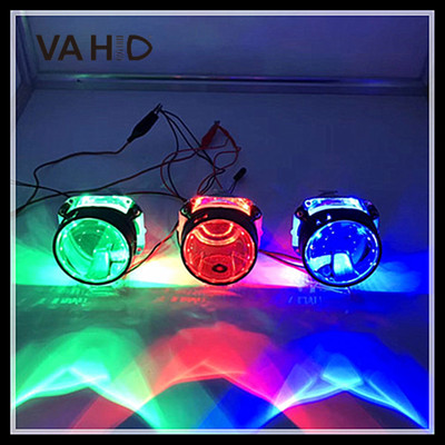 工厂汽车配件汽车大灯改装led恶魔眼透镜改装配件双色七彩恶魔眼