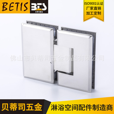 浴室方形180°玻璃门夹 淋浴房无框门304合页 佛山厂家热销