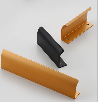 隐形拉手衣柜门把手免打孔现代简约橱柜暗拉手抽屉柜子加长拉手