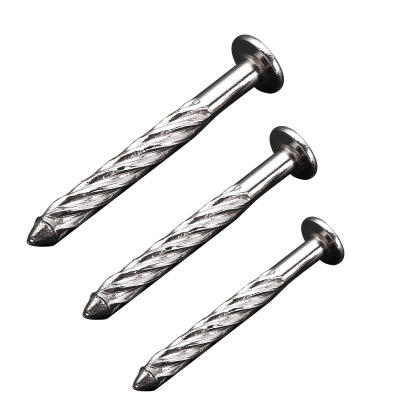 不锈钢201压爆强力防松螺纹钉麻花钉螺旋膨胀钉地板钉扭纹钉圆头图1