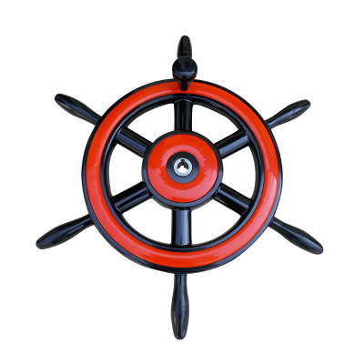 塑钢舵轮实木舵轮 船用五金配件 地中海仿古木舵手船舵轮