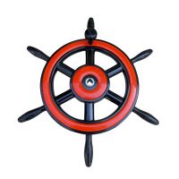 塑钢舵轮实木舵轮 船用五金配件 地中海仿古木舵手船舵轮