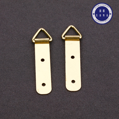 供应三角挂片挂钩单面双孔挂钩相框饰箱包配件及金属工艺品挂钩铁