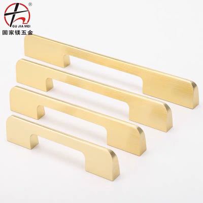 现代简约铝合金拉手 黑色金色衣柜橱柜抽屉长拉手橱窗门把手批发