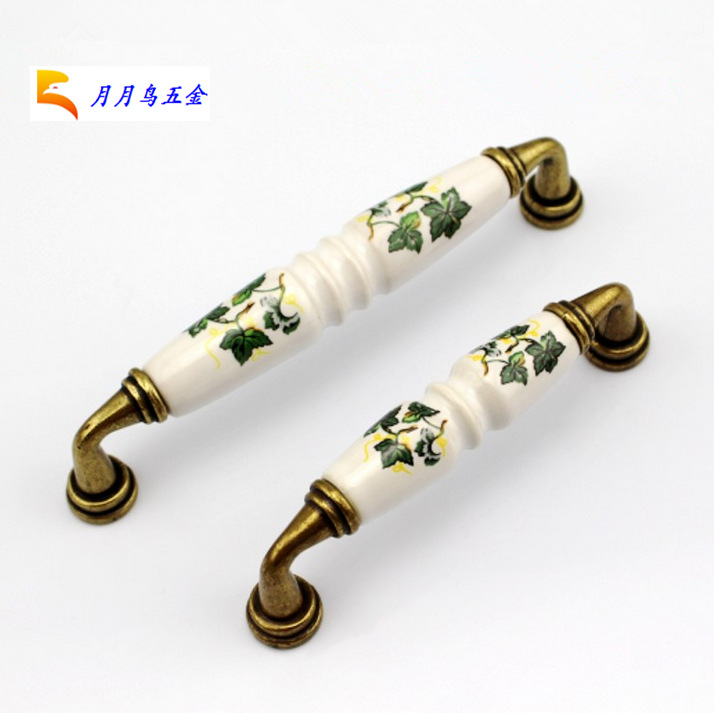 陶瓷拉手 抽屉柜门衣柜橱柜柜子把手 美式欧式中式拉手现代简约