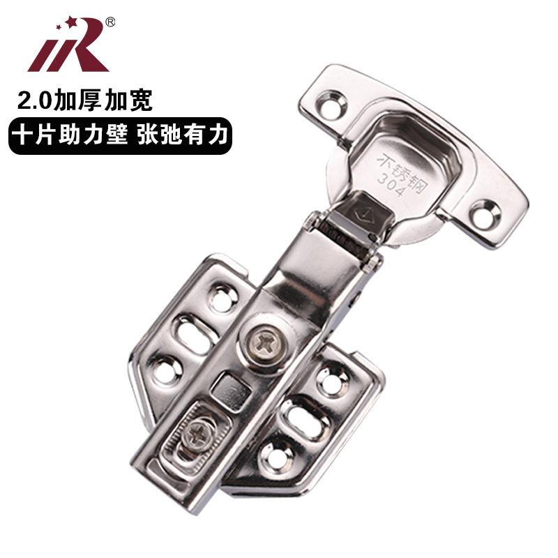 厂家直销304不锈钢铰链2.0mm加厚加宽合页阻尼液压缓冲门窗五金