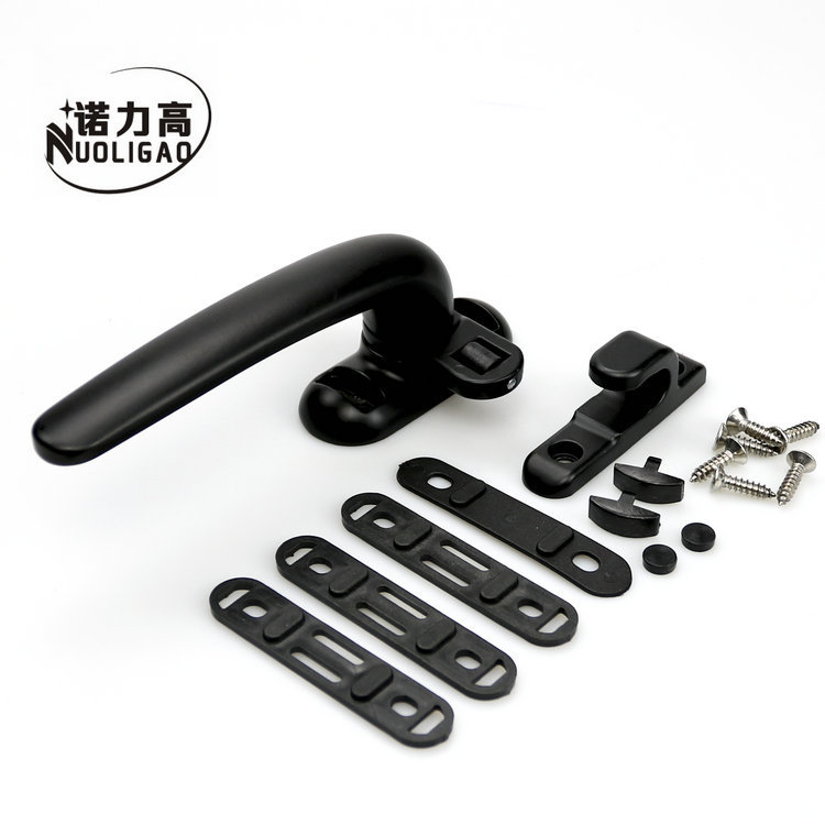 铝合金窗户执手把手平开窗五金配件拉手批发黑色小拉手
