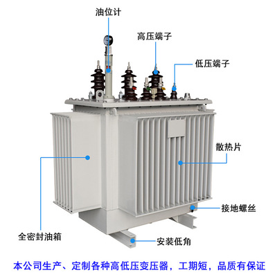 S13-400KVA油浸式电力变压器33KV变0.4KV户外配电变压器 农网改造