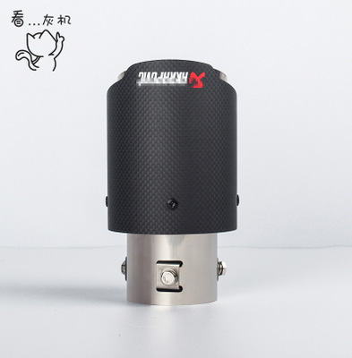 看灰机 碳纤维发光尾喉带耐高温LED灯 天蝎改装汽车排气管 通用型图1