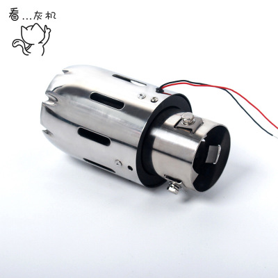 看灰机 厂家直销 不锈钢汽车发光尾喉 排气管改装喷火耐高温LED灯图1