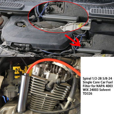 跨境10英寸1/2-28汽车燃油滤清器6英寸适用于NaPa 4003 WIX 24003