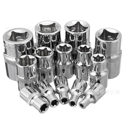 14件套E型套筒组合/6角梅花套筒/吹塑盒套装工具/维修专用工具