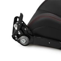 跨境热销改装赛车座椅可调节PVC 通用立体感黑色碳纹双滑 可拆卸