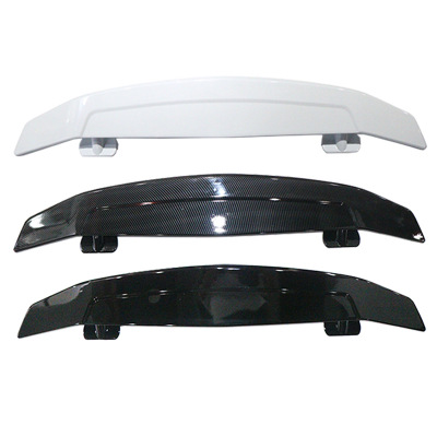 三厢轿车汽车通用尾翼改装运动免打孔大定风翼带灯碳纤纹gt飞机翼