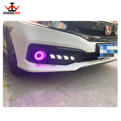新品 适用于19款本田十代思域日行灯 LED日间行车灯流光