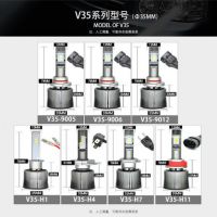 厂家直销汽车led大灯新款V35 H7 80W高亮改装远近光灯货车led车灯