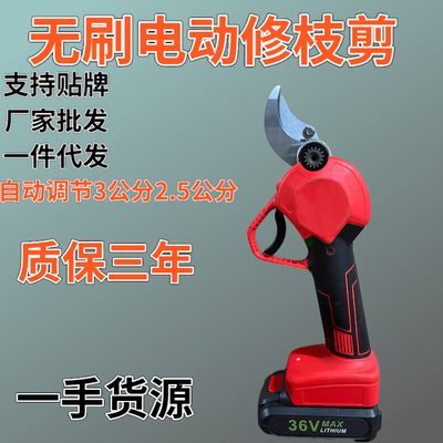 电动修枝剪刀果树剪树枝剪刀锂电充电式剪子园林修枝粗枝剪电剪子图1