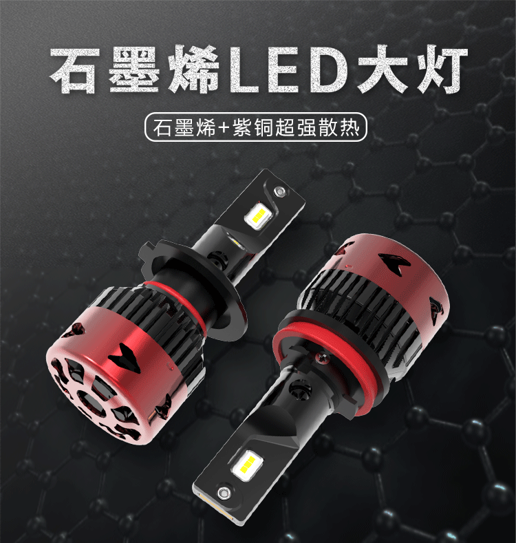 石墨烯高功率LED汽车灯H1H3H4H7H8H9900590069012H1390049007