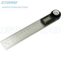 Etopoo荣誉品质 0-200MM 999.9度 二合一 不锈钢 数显 角度尺