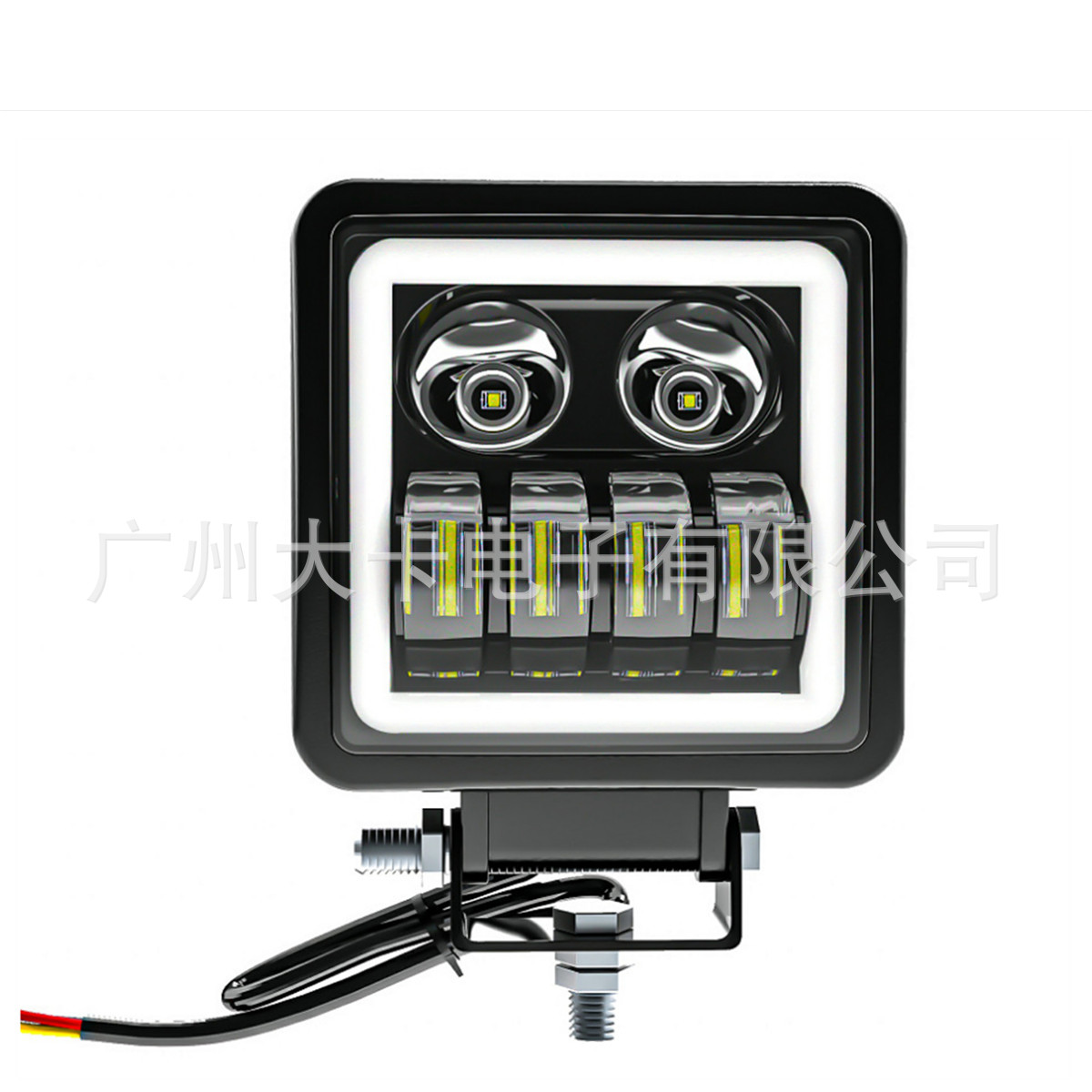 50W方形新款厚款外壳铝合金工作灯越野车改装灯