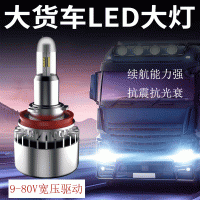 24V专用货车led车灯超亮聚光汽车LED大灯远近光h1h7h4车灯改装