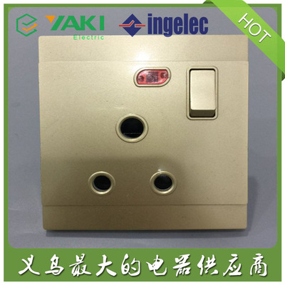 英式英标带灯带开关插座 墙壁插座开关BJ12厨房开关插座15A图1