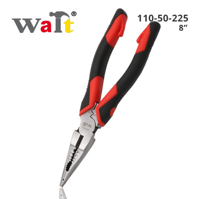 WAIT多功能工业级尖嘴钳60CR-V铬钒钢剥线钳子带压接剪切锋利