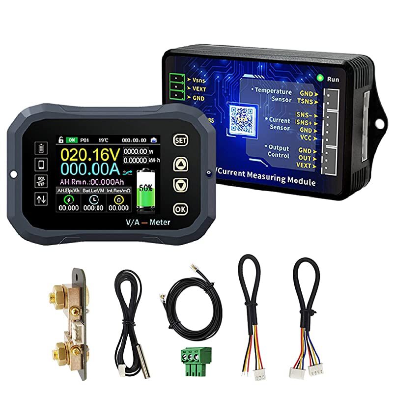 库仑计电动车房车电池电瓶蓄电量显示器电压表磷酸铁锂容量检测图1