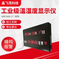 温湿度计 室内家用电子数显 大屏幕温湿度计加时间日期HTT823D