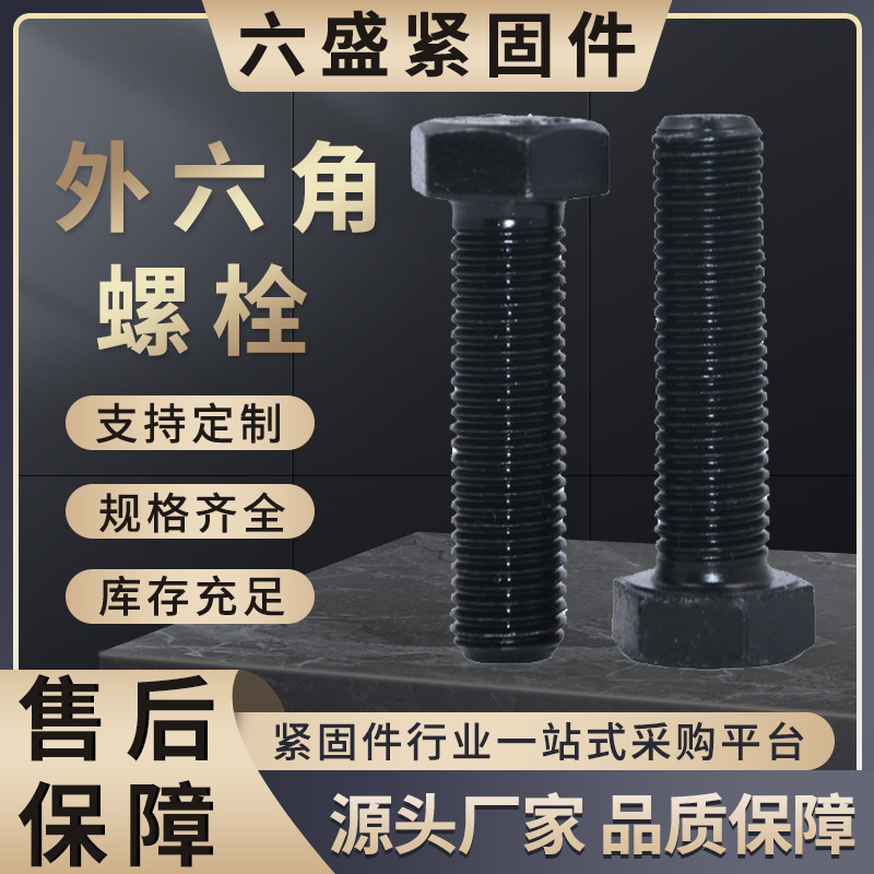 高强度外六角螺丝 工厂直供 8.8 10.9 12.9级螺栓 35crmo材质