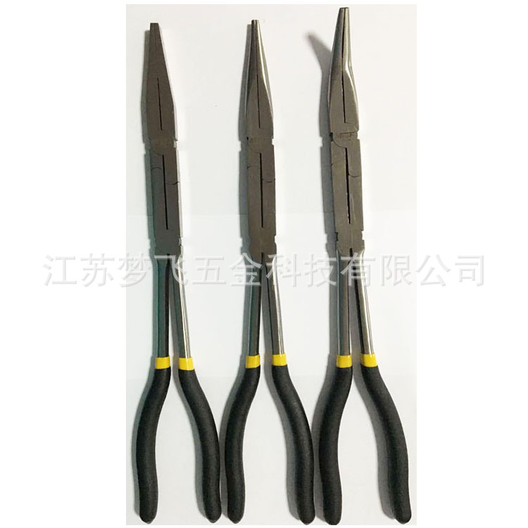 13寸双关节加长钳子平嘴钳尖嘴钳弯嘴钳 钓鱼钳修理钳平口钳厂家