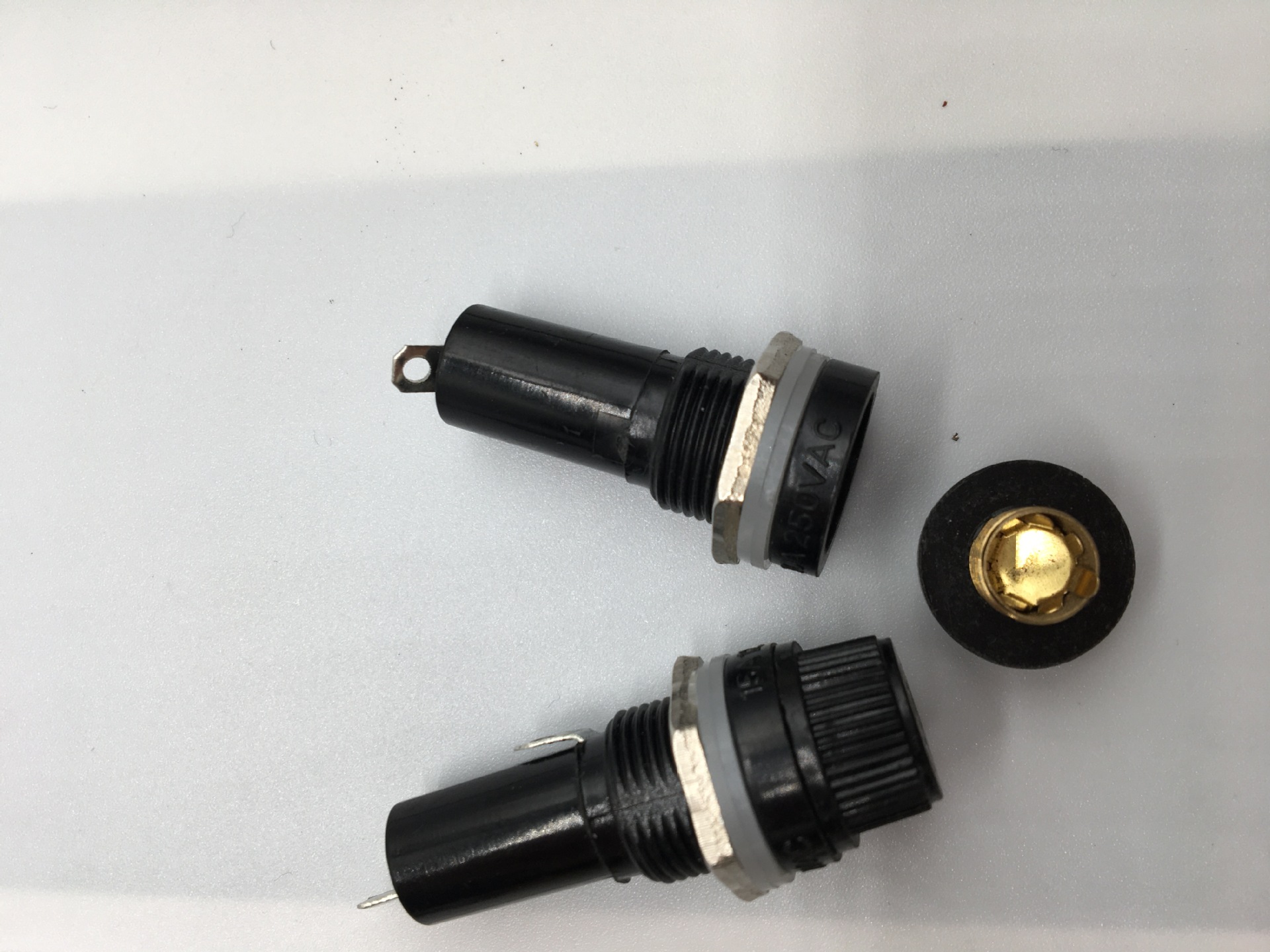 保险座 黑色旋钮 保险管座 5*20 6X30 保险丝座 熔断器底座5*20MM