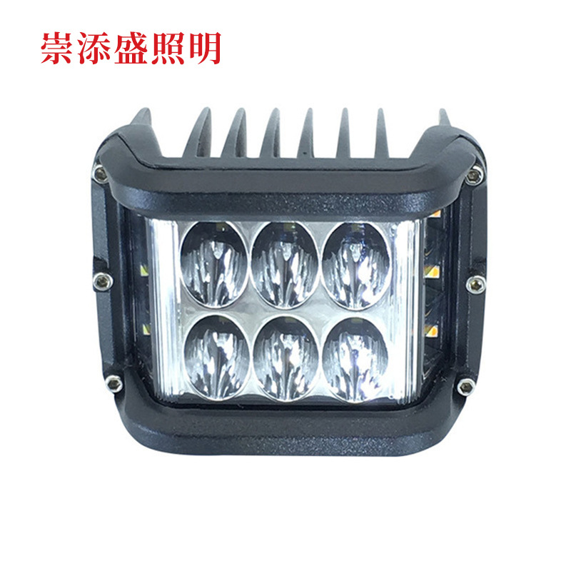 厂家批发越野车顶灯 三面灯36W带爆闪Ied灯 A柱射灯定制