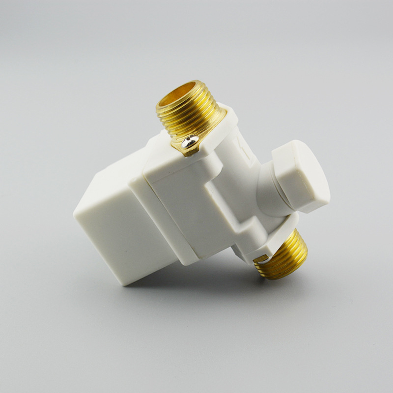 太阳能进水阀电磁阀有压常闭4分外牙塑料短口园艺食堂12V24V220V